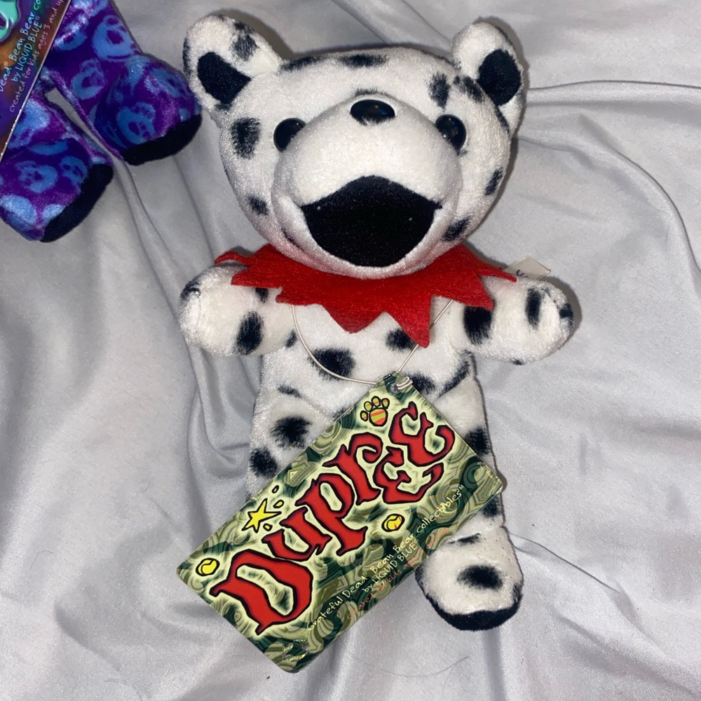 Grateful Dead Black and White Bear Plush
